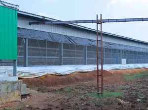 Curtain Winching System for poultry houses, designed for easy-to-use operation with UV stabilized curtains, offering durable and waterproof poultry curtains for enhanced poultry house ventilation