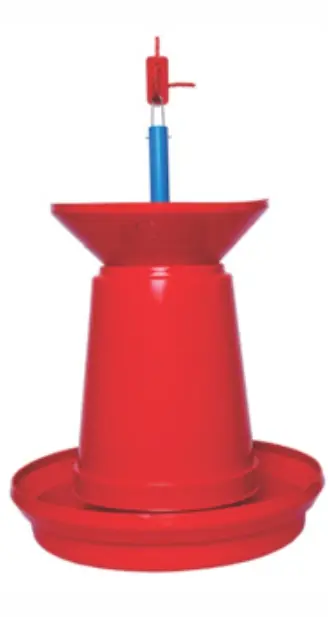 Jumbo Feeder with Cone Extension designed to reduce feed wastage and ensure efficient feeding for broilers in poultry farming.