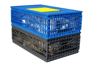 Poultry Transport Crate - Ventilated Cage with Top Door for Safe Bird Transport